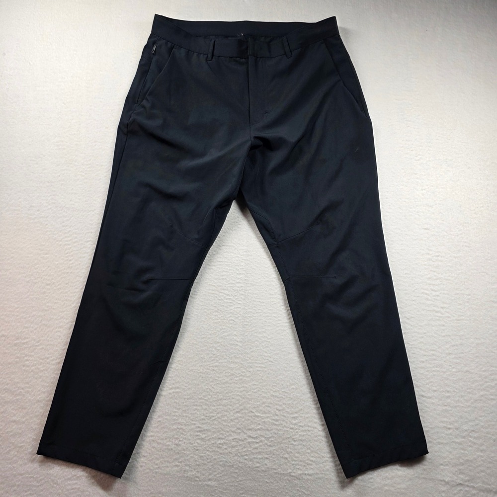 Fabletics Only-Way Pant Men's 34x27.5 Black Tech Commuter Performance Chino